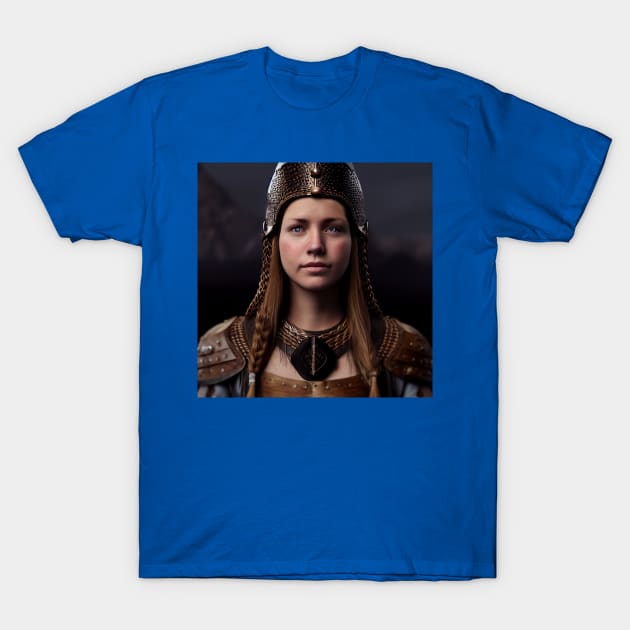 Viking Shield Maiden T-Shirt by Grassroots Green